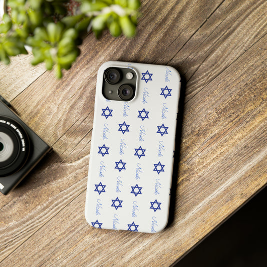 Personalized Magen David Name Pattern iPhone Case