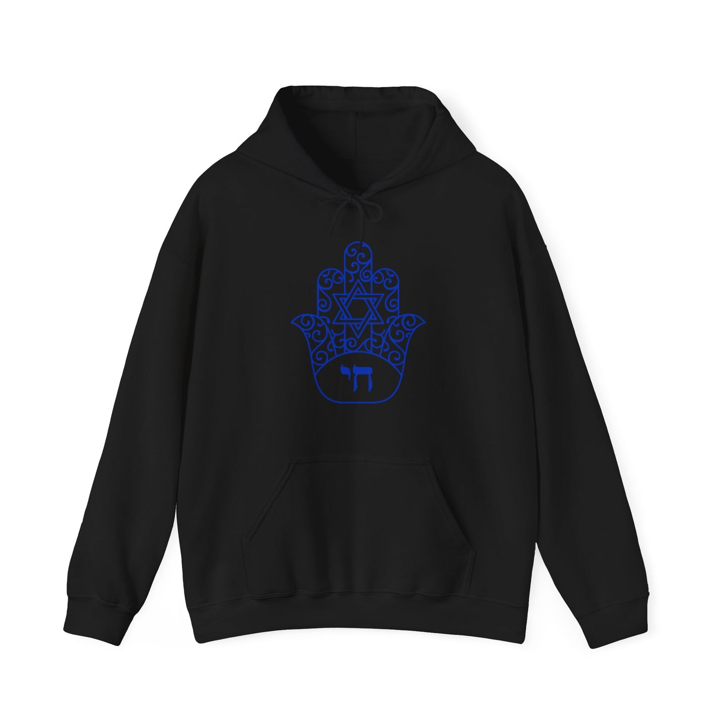 Blue Hamsa Harmony Blend Hooded Sweatshirt
