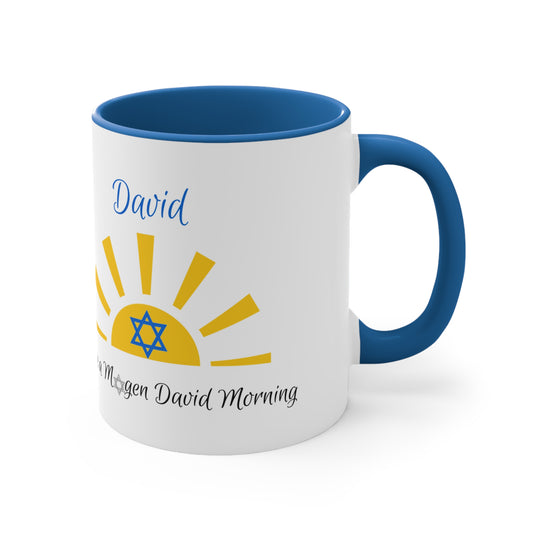 Magen David Morning Accent Coffee Mug, 11oz